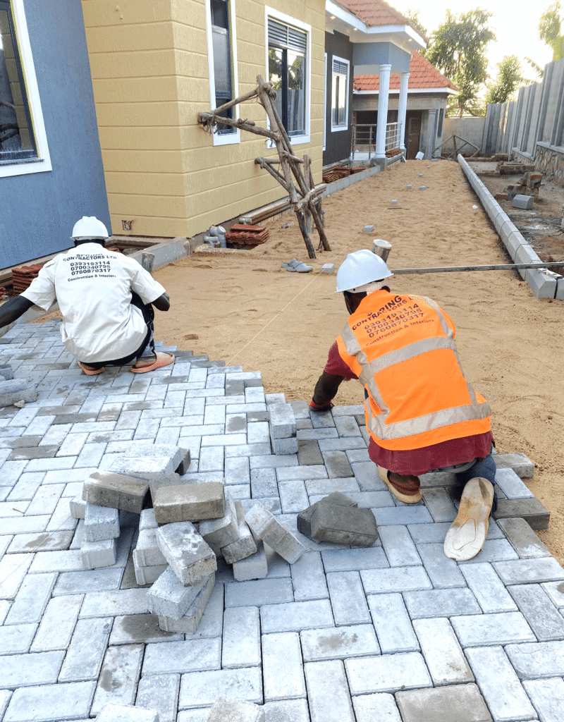 A professionally executed project featuring Landscaping for Better Drainage on a sloped Kampala property.
